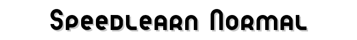 Speedlearn Normal font